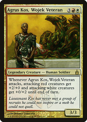 A Boros legionnaire from the original Ravnica set.